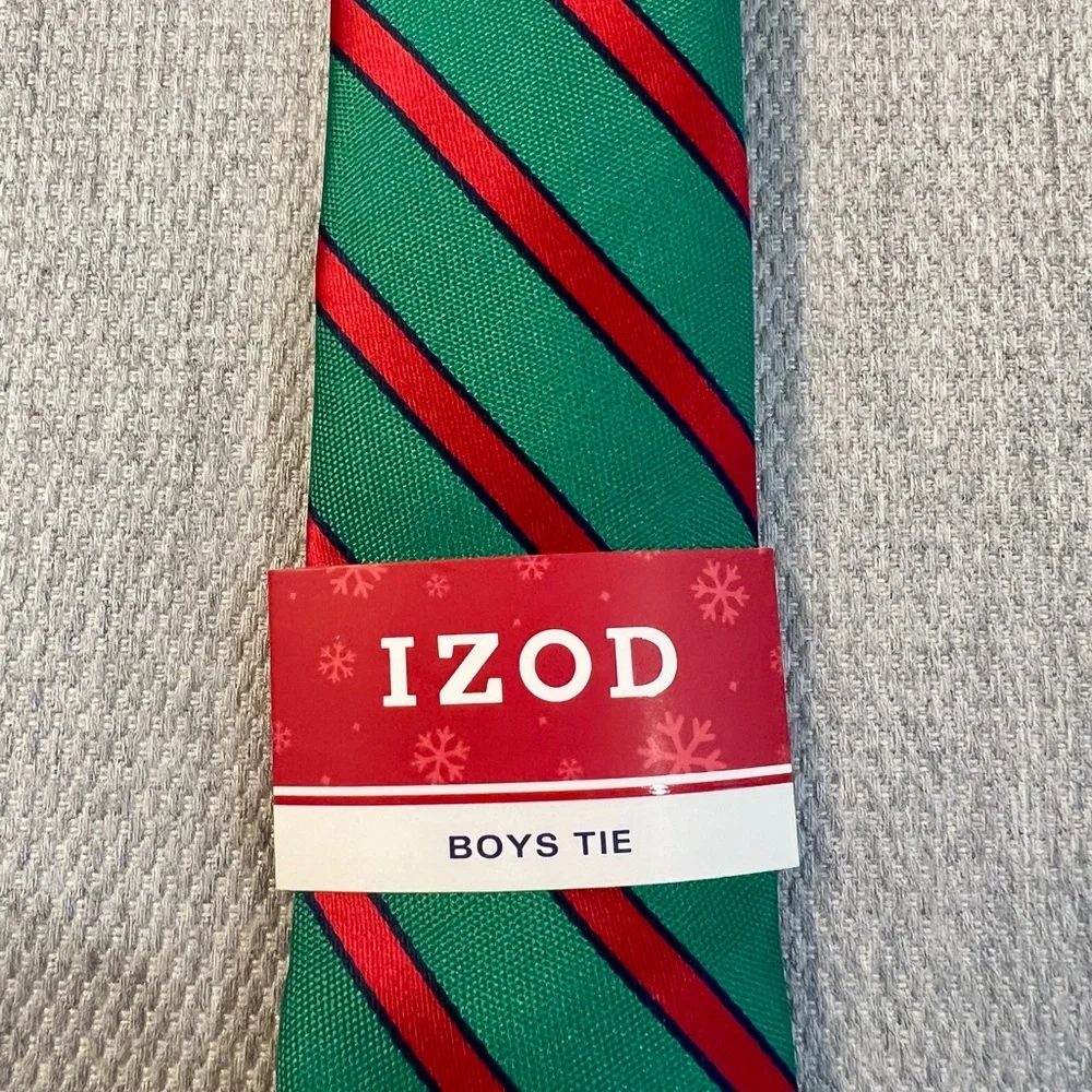 Festive Striped Boys Tie